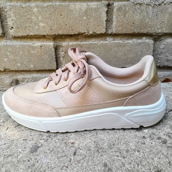 Zapatillas Moleca Beige Dorado 5764