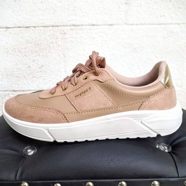 Zapatillas Moleca Beige Dorado 5764